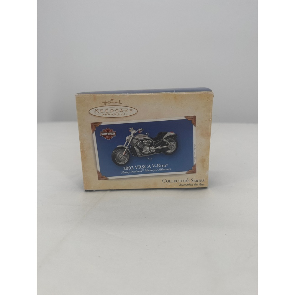 Hallmark Keepsake 2004 Harley-Davidson 2002 VRSCA V-Rod Ornament Silver Die-Cast - Picture 14 of 16